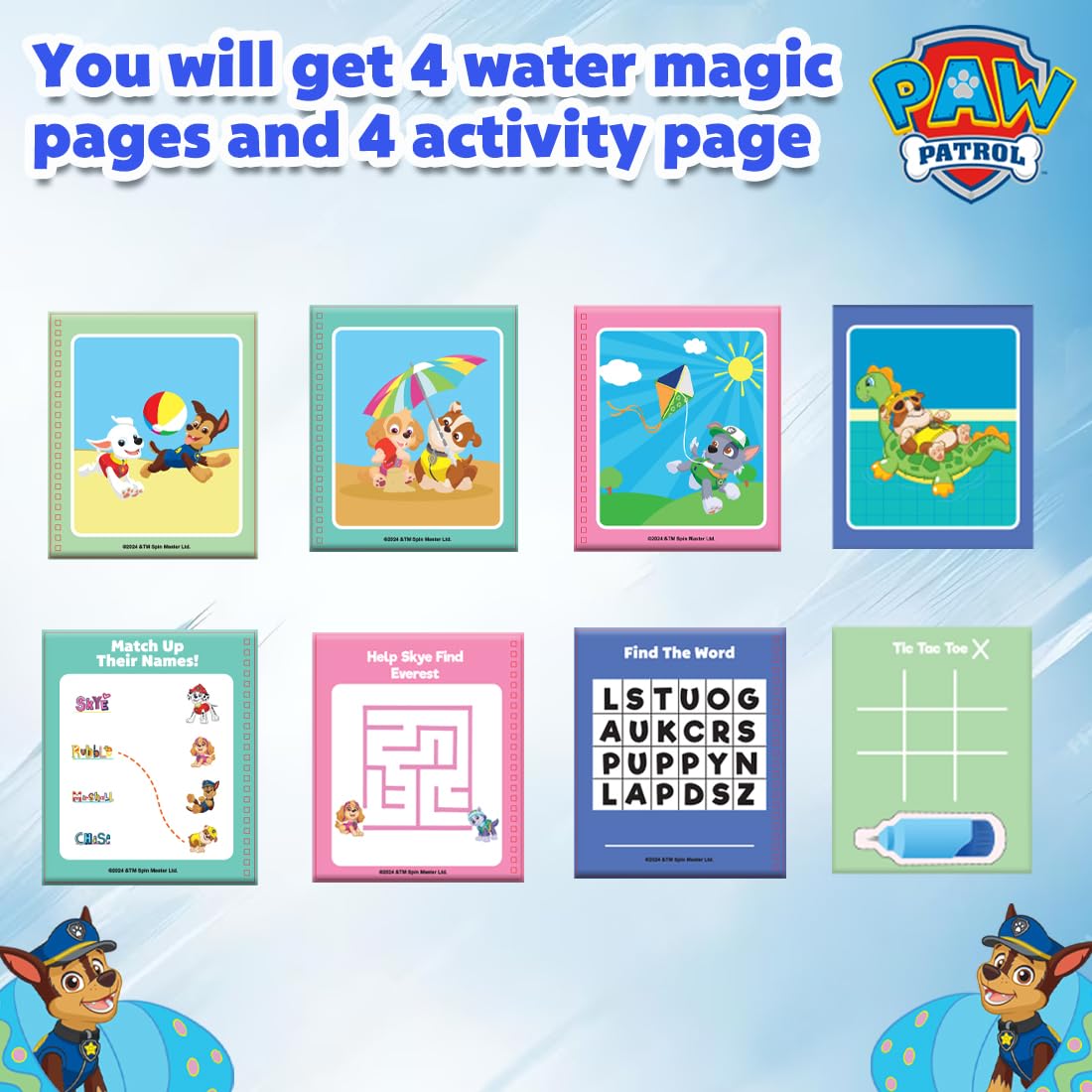 Patrol Reusable Water Magic Boards