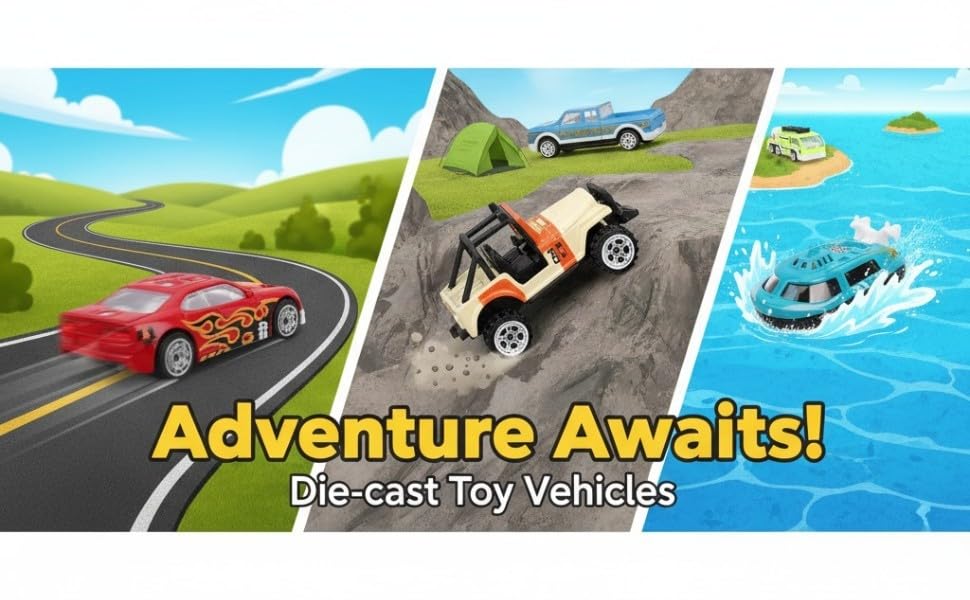 Die Cast Metal Toy Cars Set