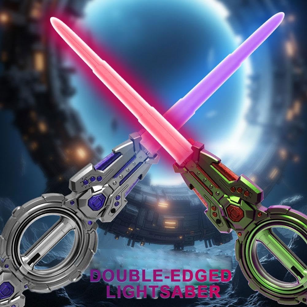 Fire Spin Sword Double-Edged Lightsaber Toy