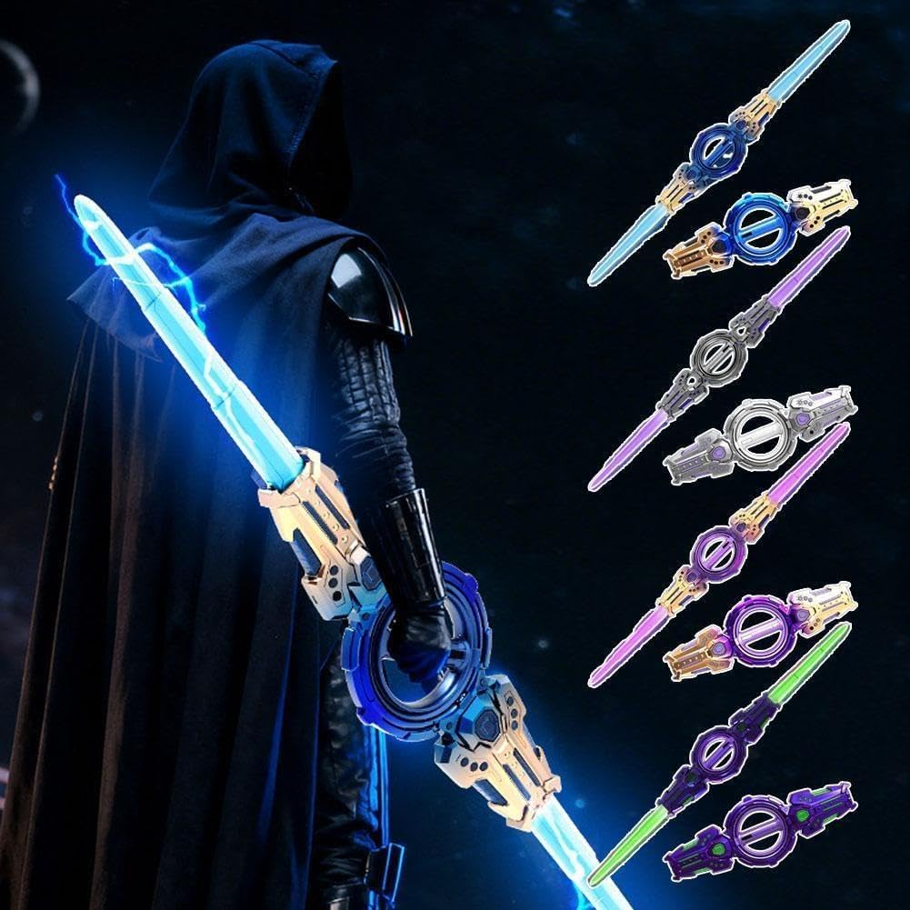 Fire Spin Sword Double-Edged Lightsaber Toy