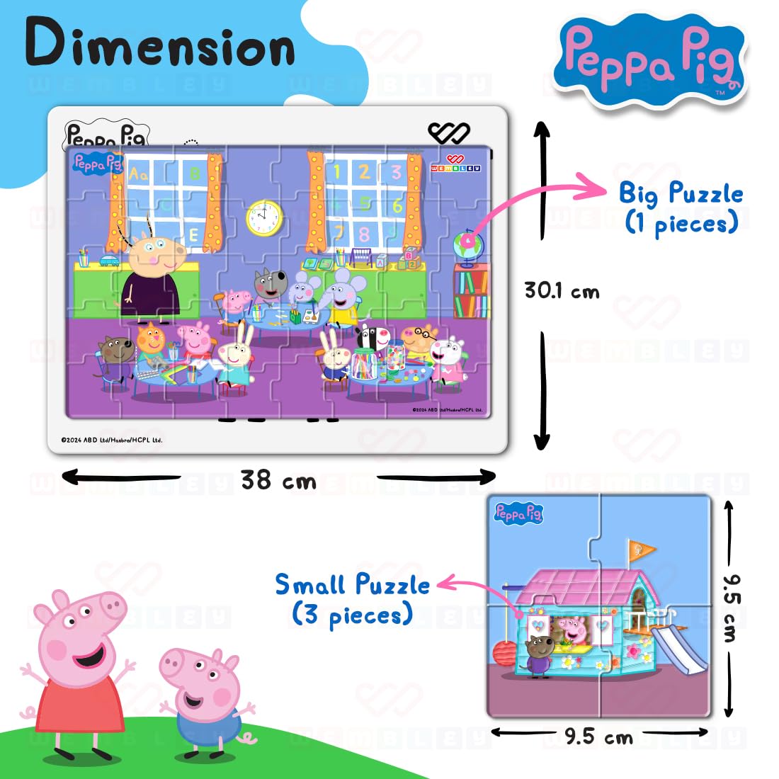 Peppa Pig - 4 in 1 Jigsaw Magnetic Puzzle