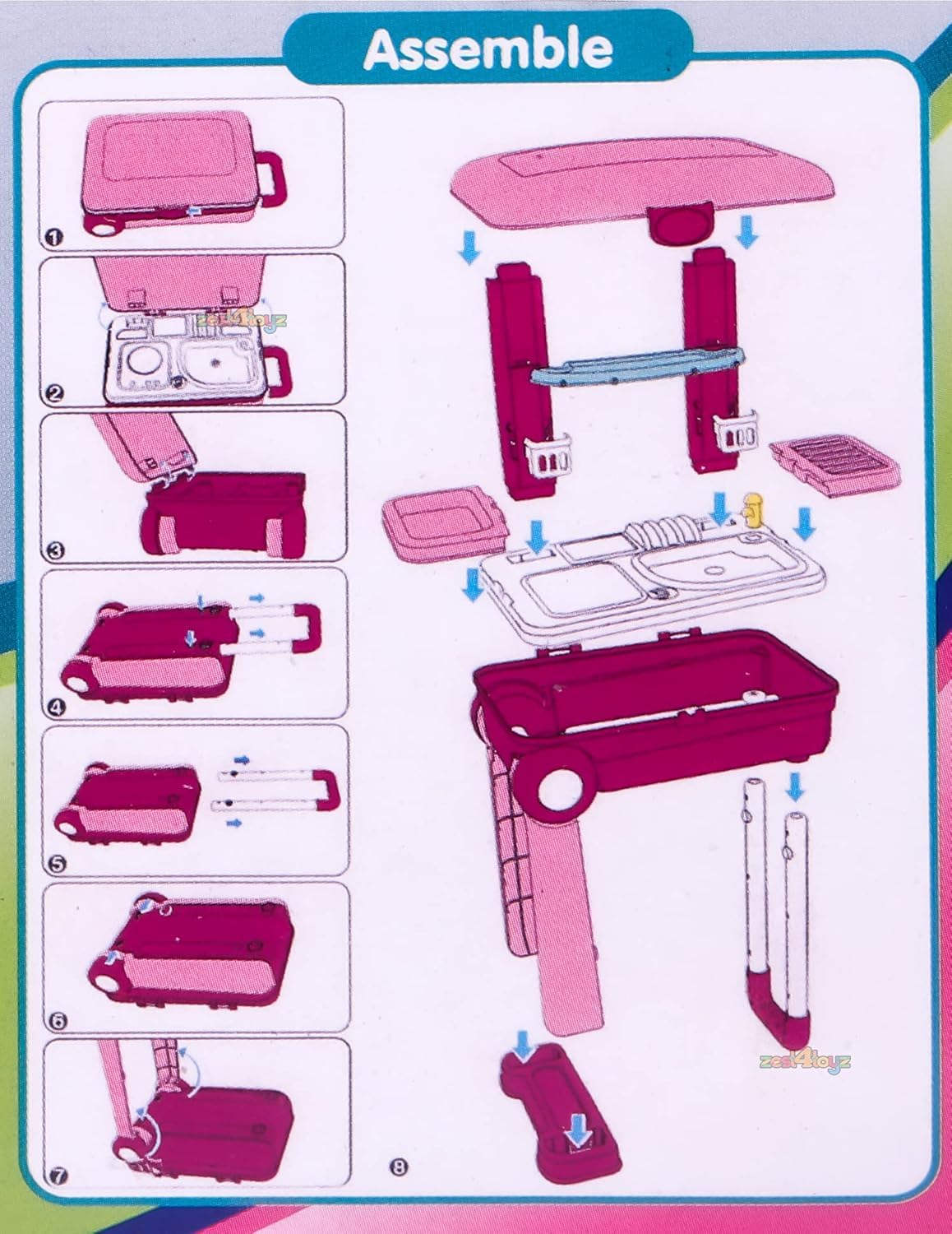 Kitchen Set 2 in 1 Trolley