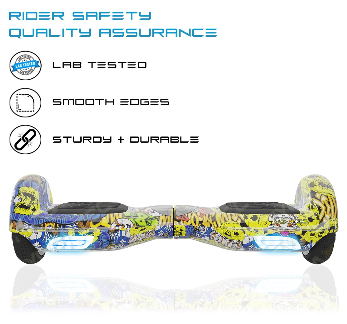 TYGATEC T1 ECO - Self Balancing Electric Hoverboard (Edhardy Color)