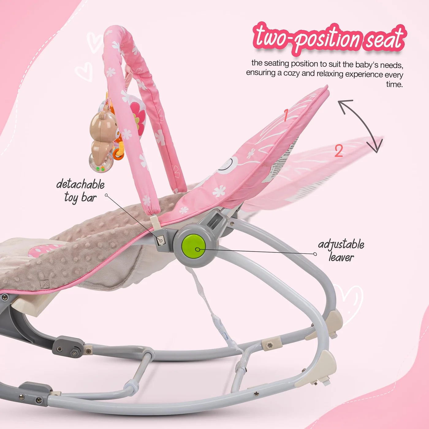 Bella Baby Rocker and Chair (PINK)