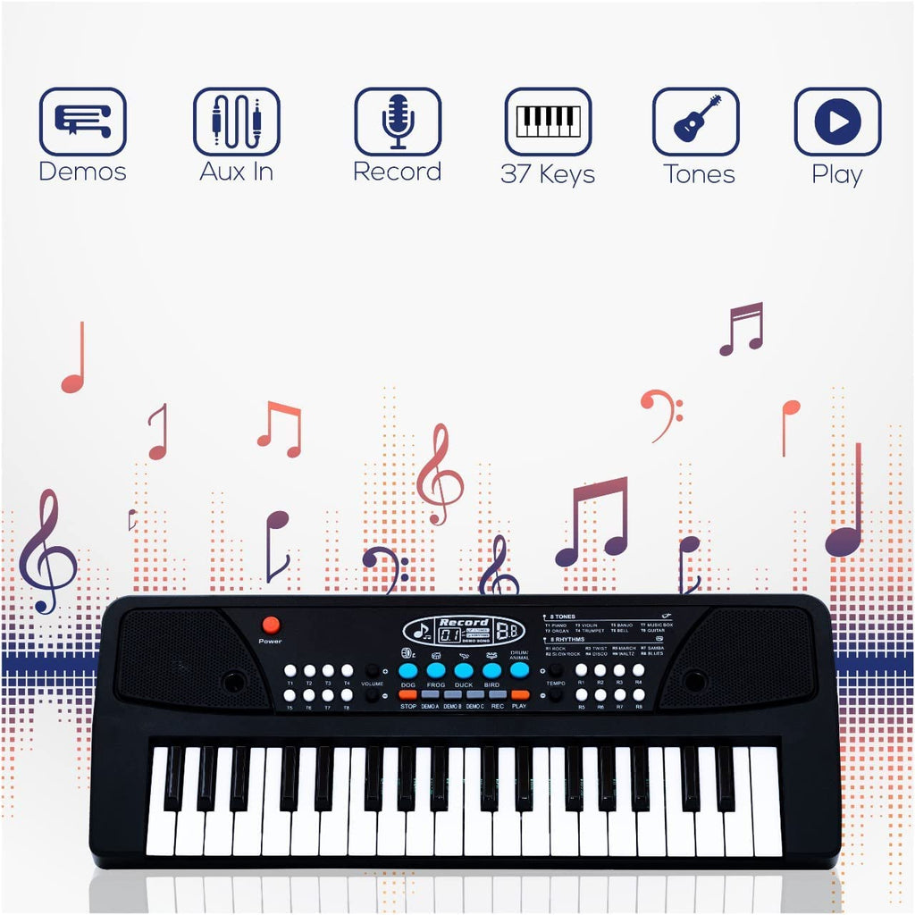 VEBETO Kids Piano with Mic 
