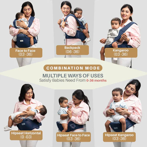 Ergonest Hip Seat Baby Carrier-BLUE
