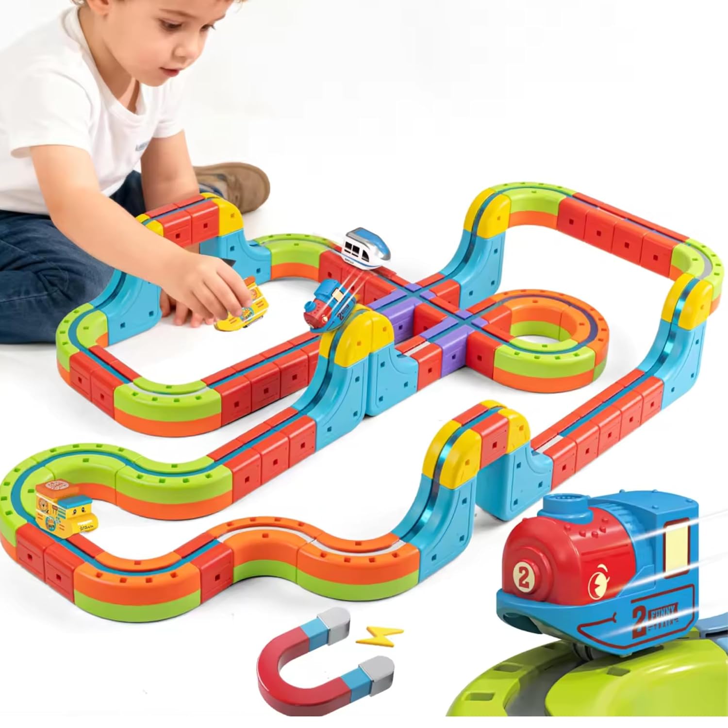 Magnetic Train Set for Kids – 80 Pcs (Copy) (Copy)