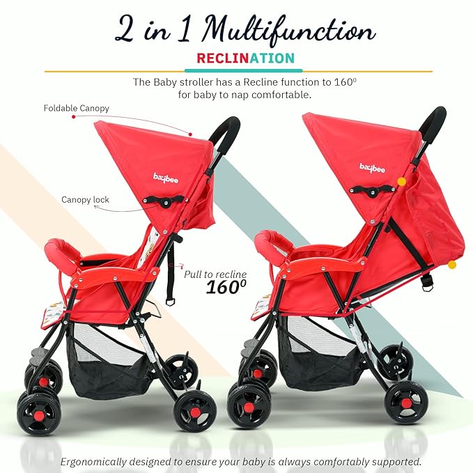 Baby Stroller 601 Red