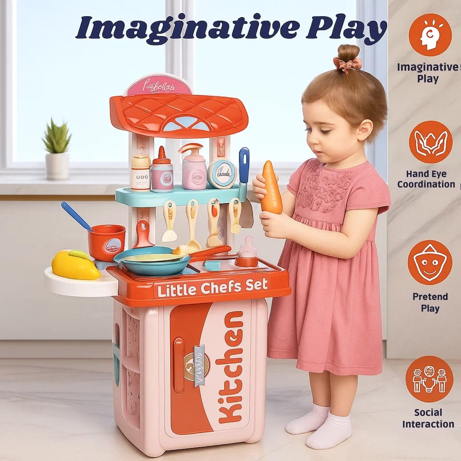3 in 1 Kitchen Suitcase for Kids