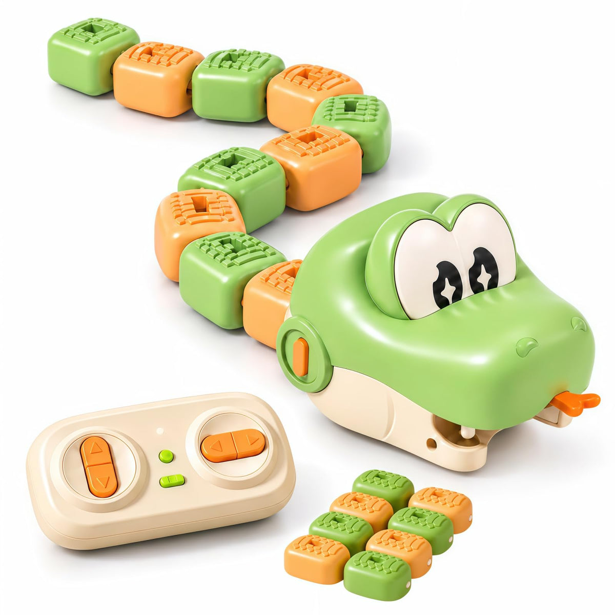Magnetic Snake Game Toy Eating Itself with Sound & Light for Family Game