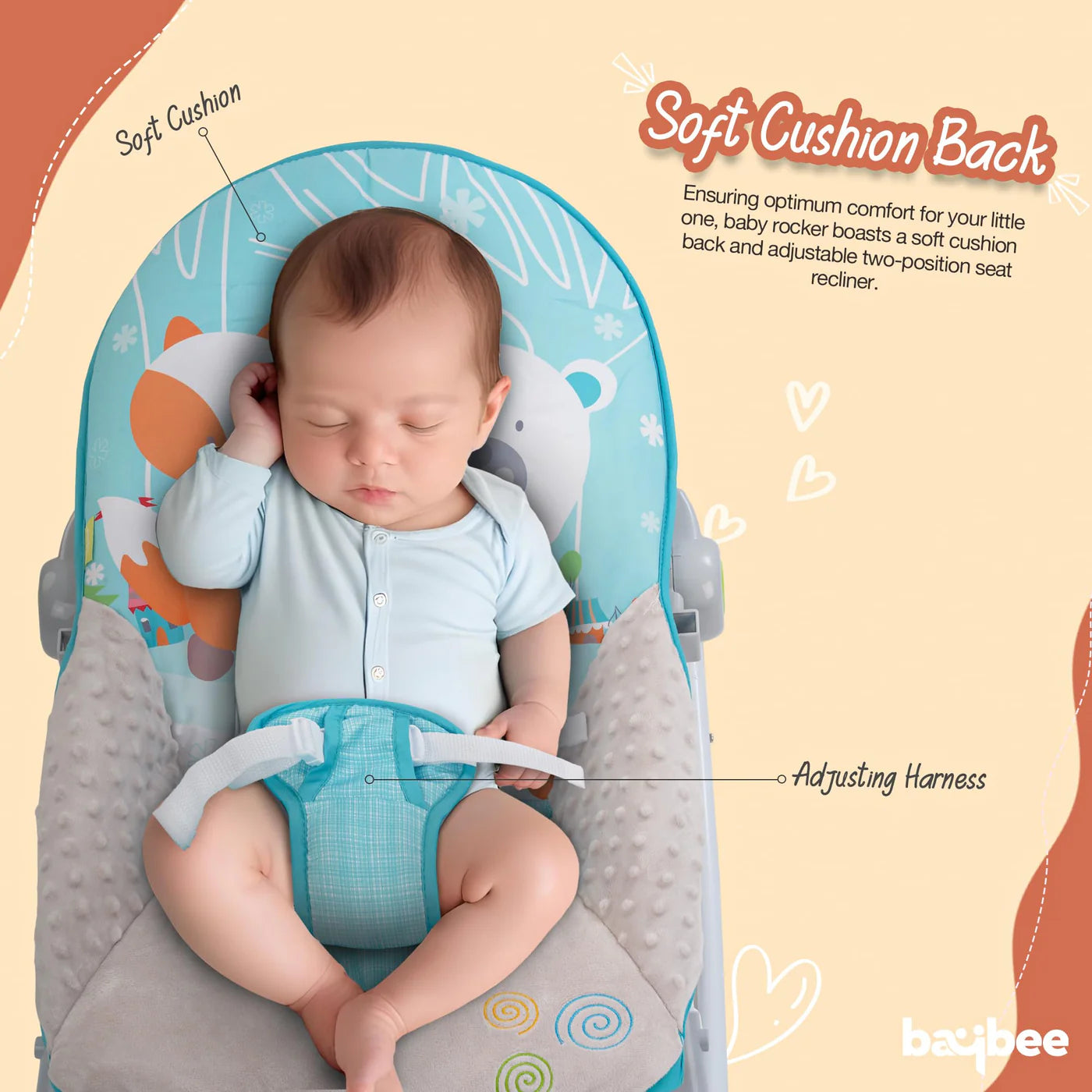 Bella Baby Rocker and Chair ( CREAM)