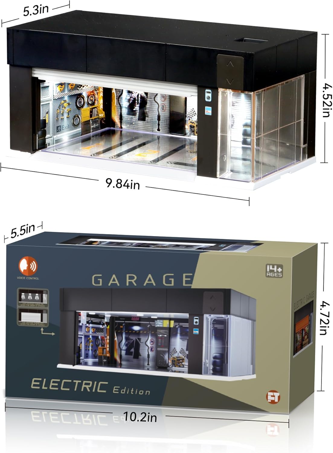 1/64 Scale Diecast Display Case for Hot Wheel Storage with voice control