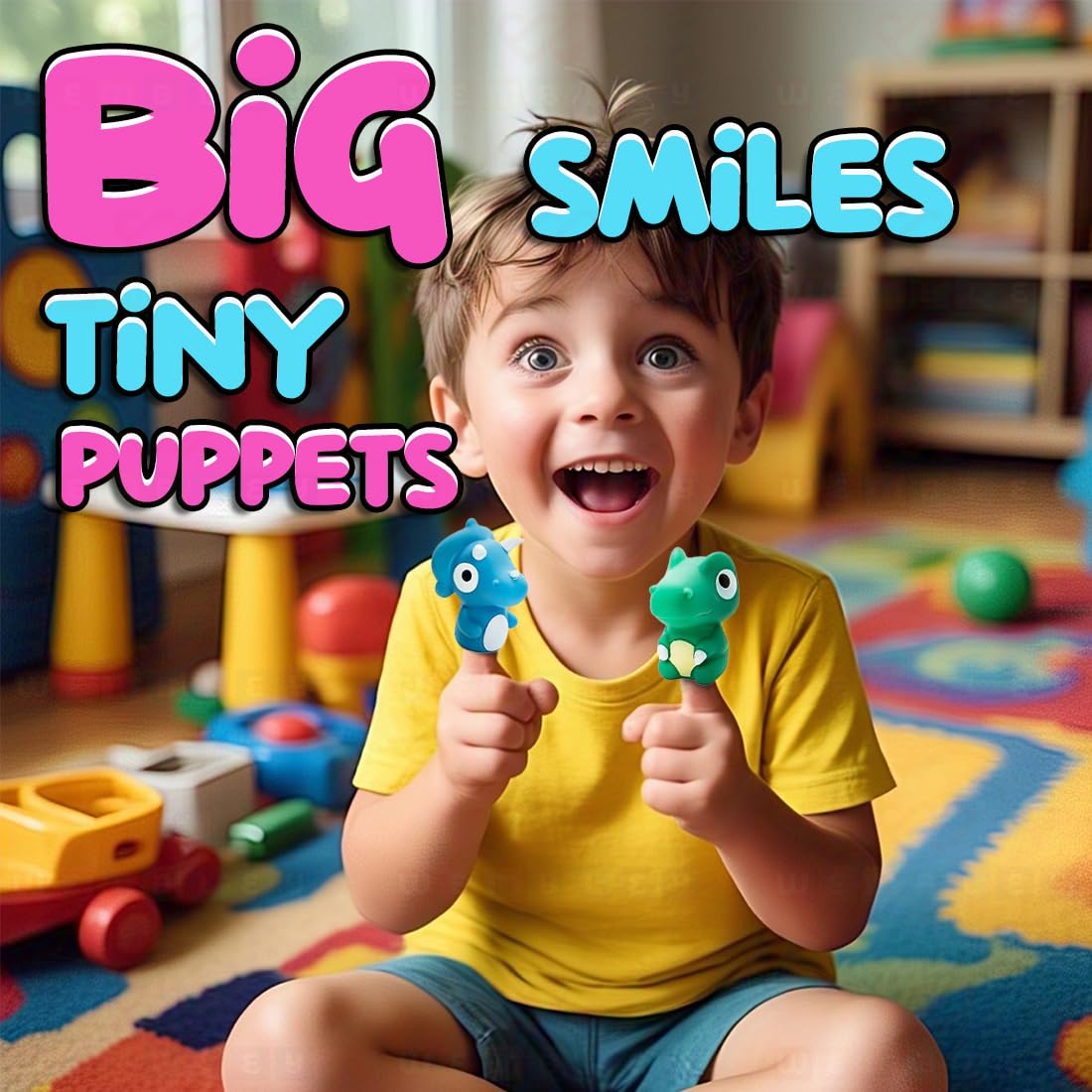 5 Pcs Dino Finger Puppet Toy