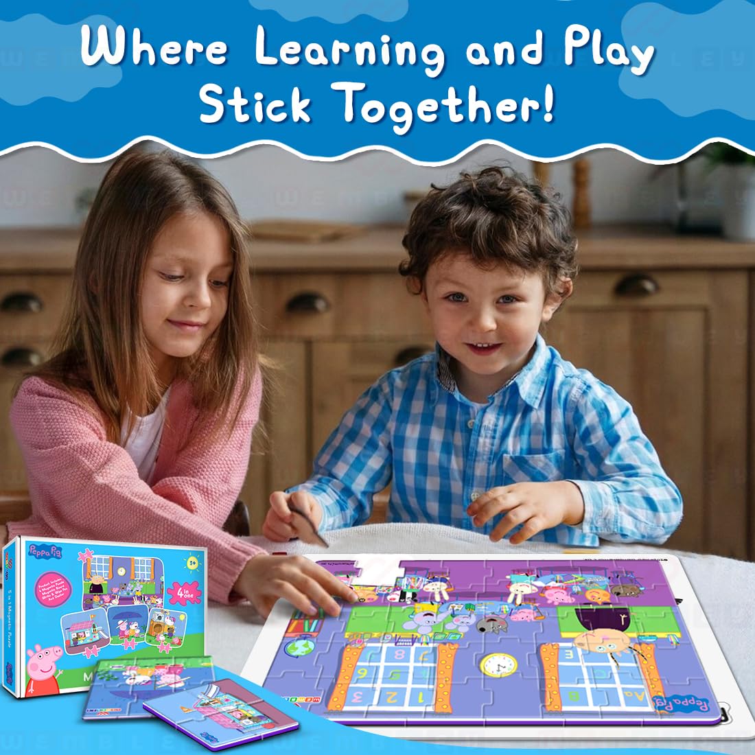 Peppa Pig - 4 in 1 Jigsaw Magnetic Puzzle
