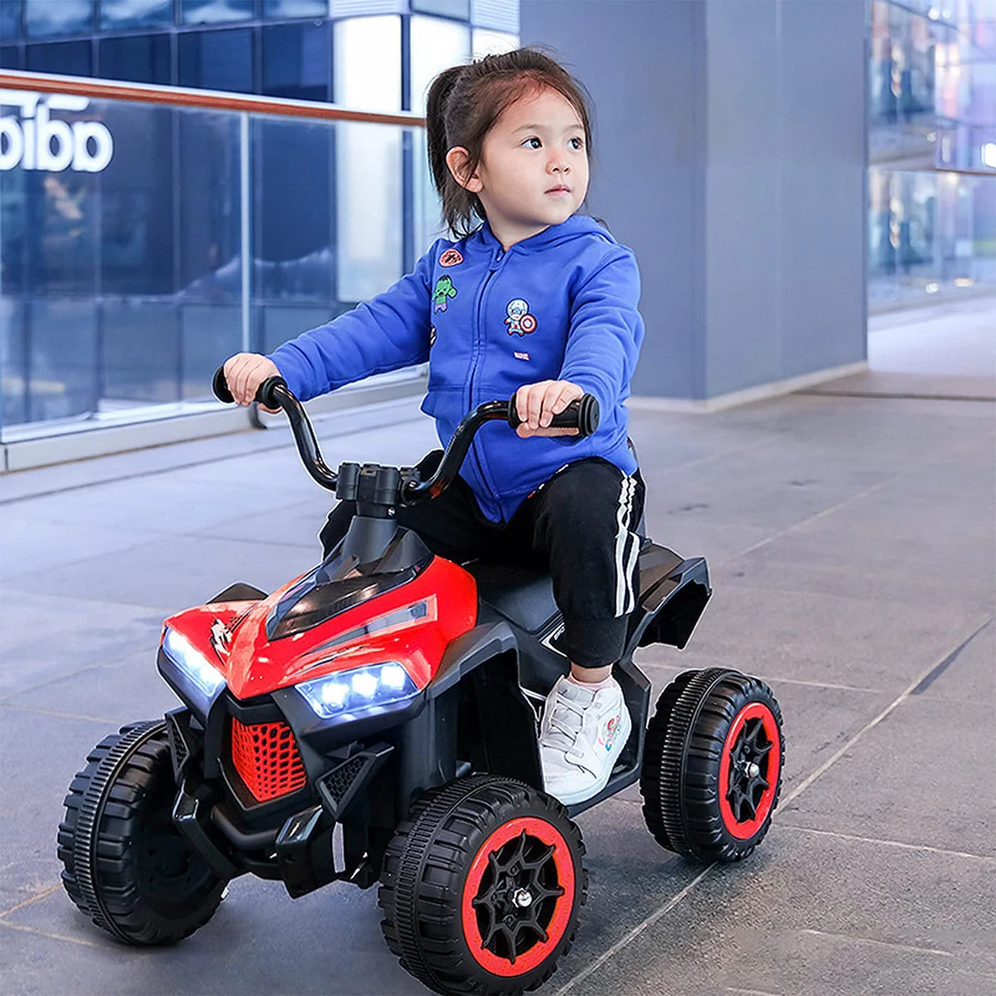 Monster ATV Rechargeable Battery Operated Electric Kids Bike  (RED)