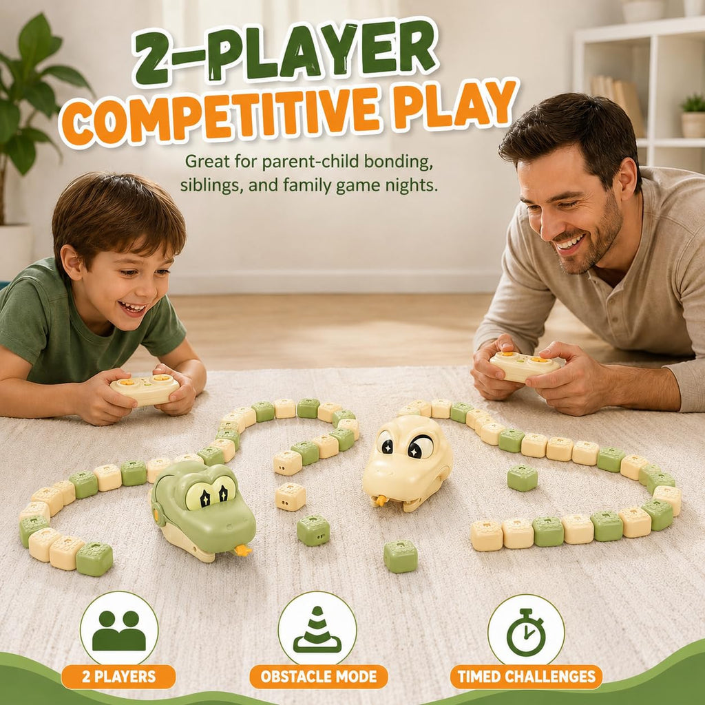 Magnetic Snake Game Toy Eating Itself with Sound & Light for Family Game