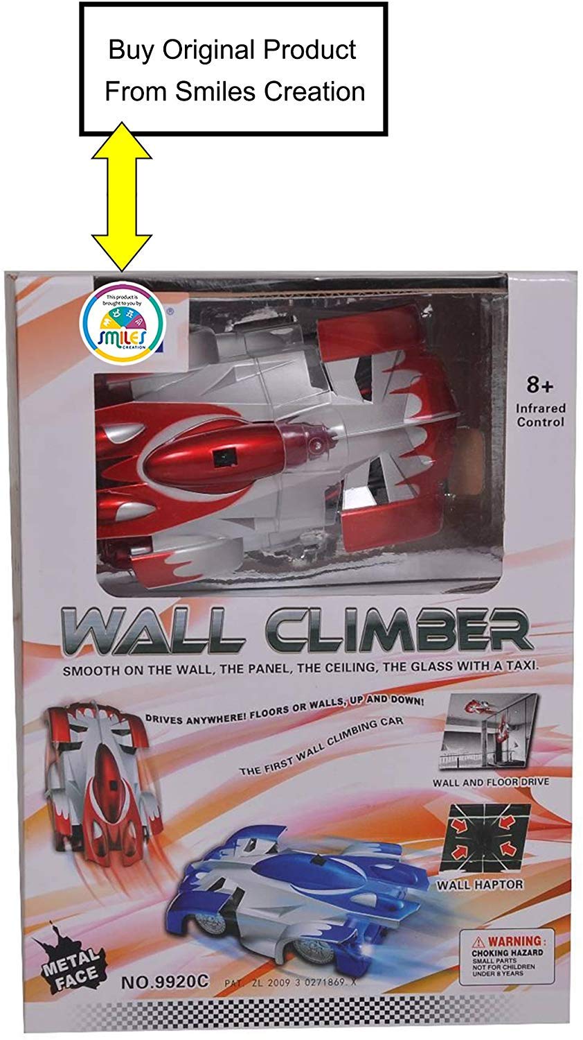 Wall Climbing Rechargeable RC Car- Red