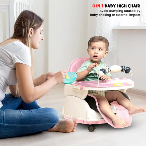 Baby High Chair Nora 4 in 1 pink