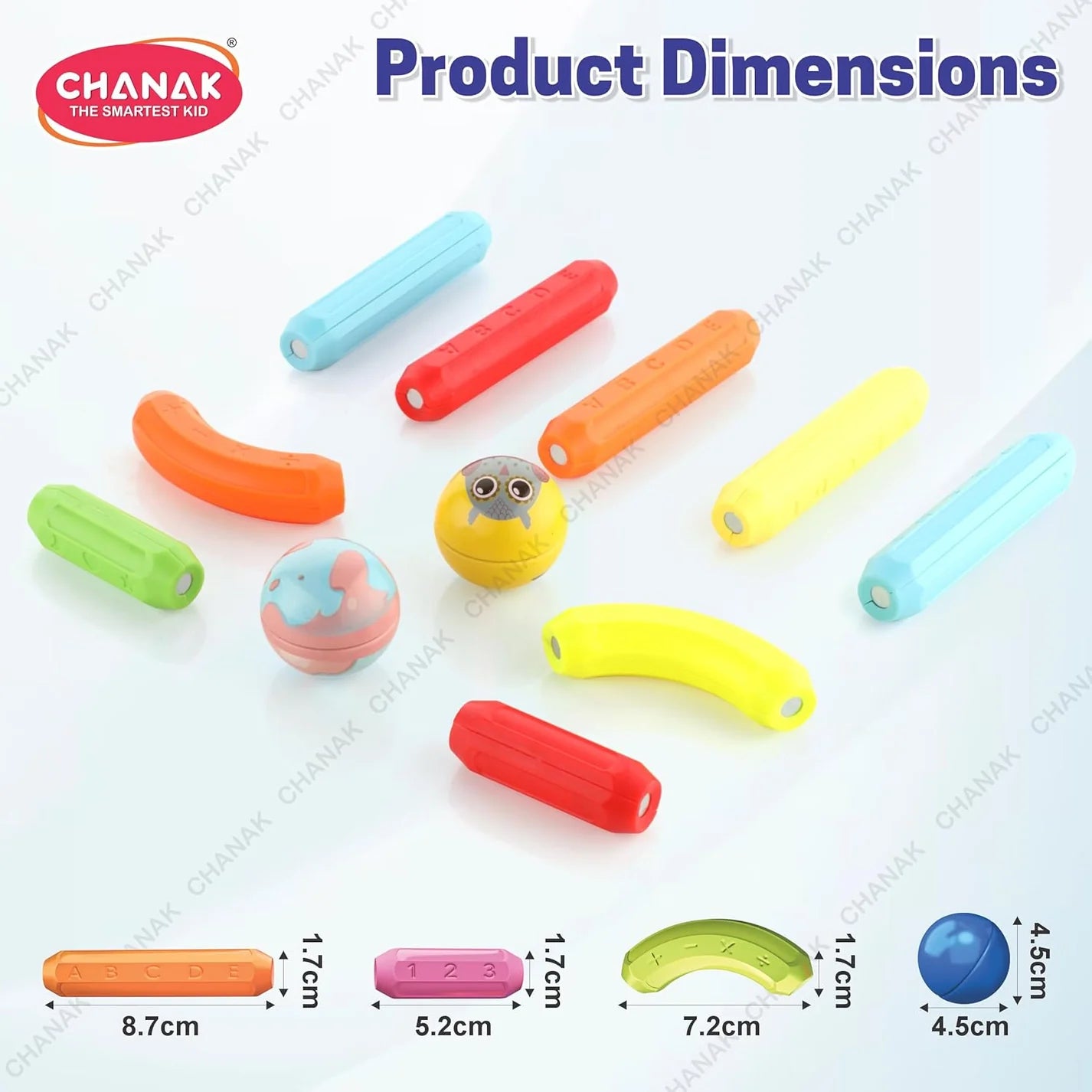 64 Pcs Colorful Magnetic Sticks