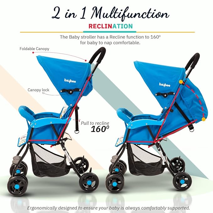 Baby Stroller 601 Blue