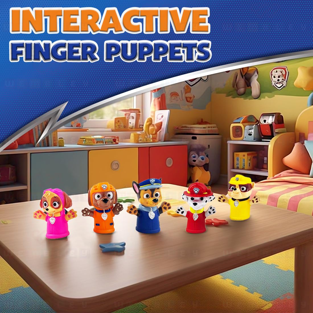 5 Pcs Paw Patrol Finger Puppet Toy