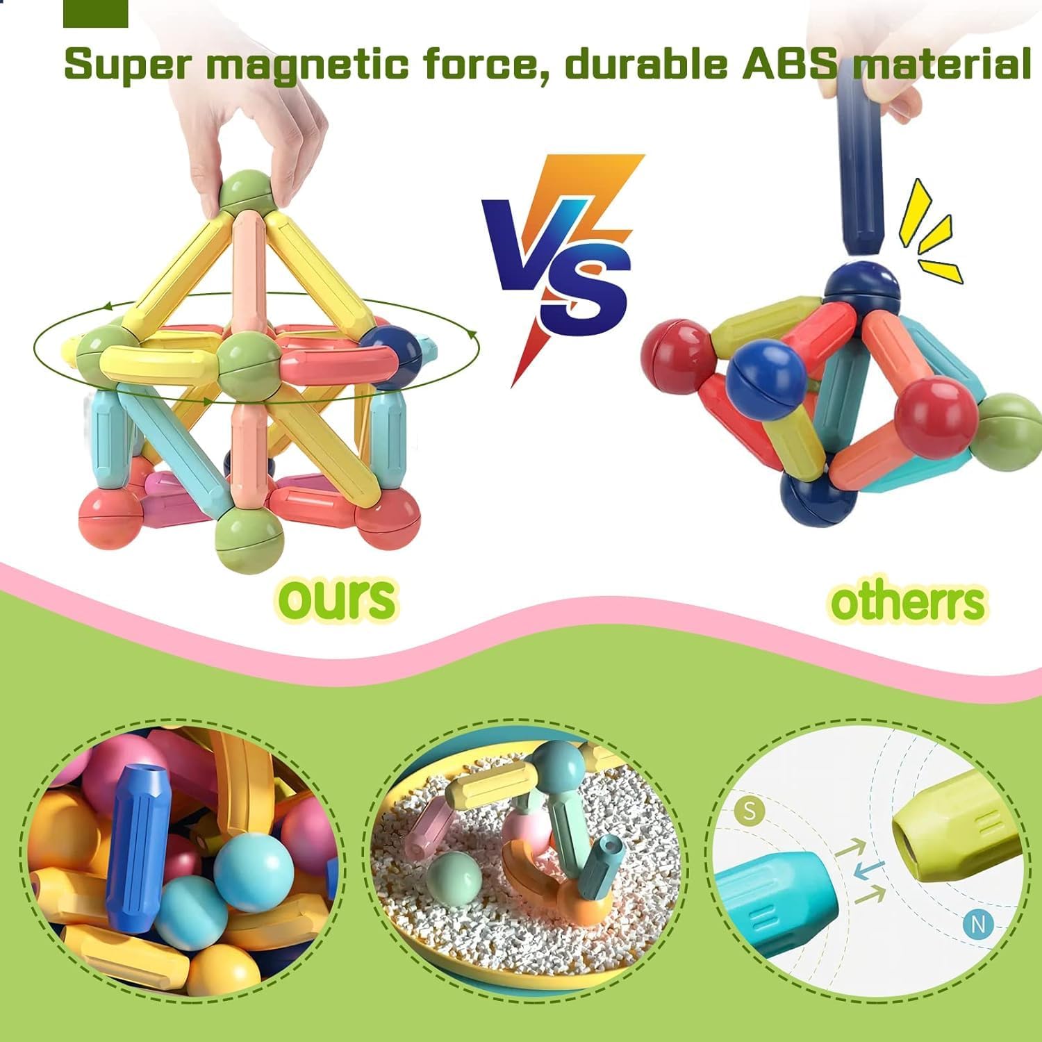 Magnetic Building Stick & Ball Blocks