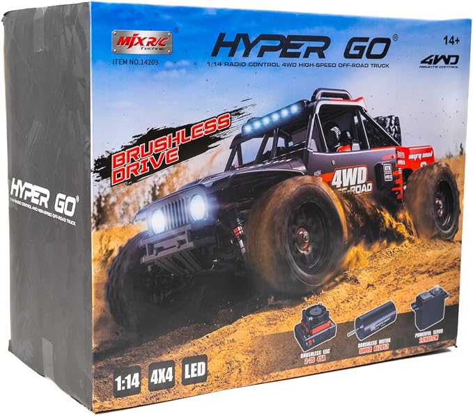 MJX Hyper Go 14209 V3 RC Car 4WD 1/14 Brushless Motor Desert Racer India