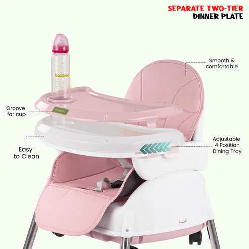Baby High Chair Nora 4 in 1 pink