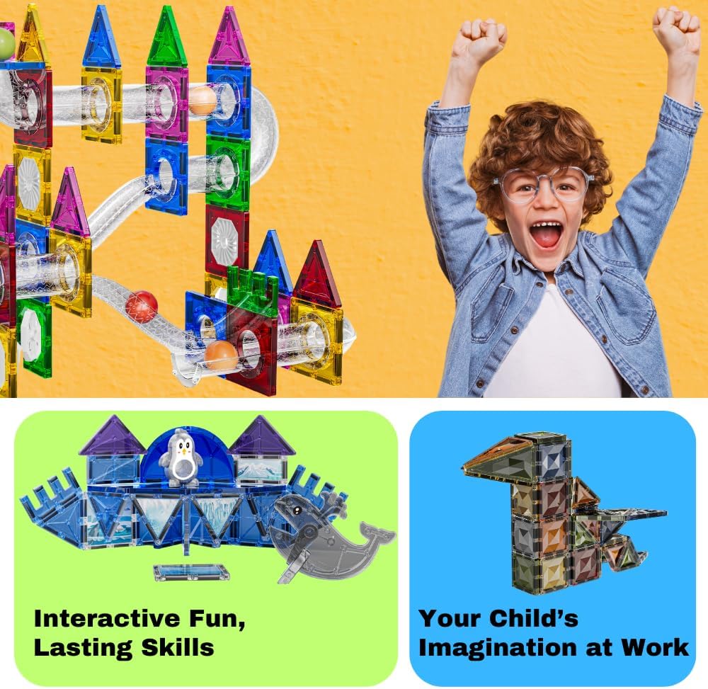 Magnetic Marble Run ball building blocks