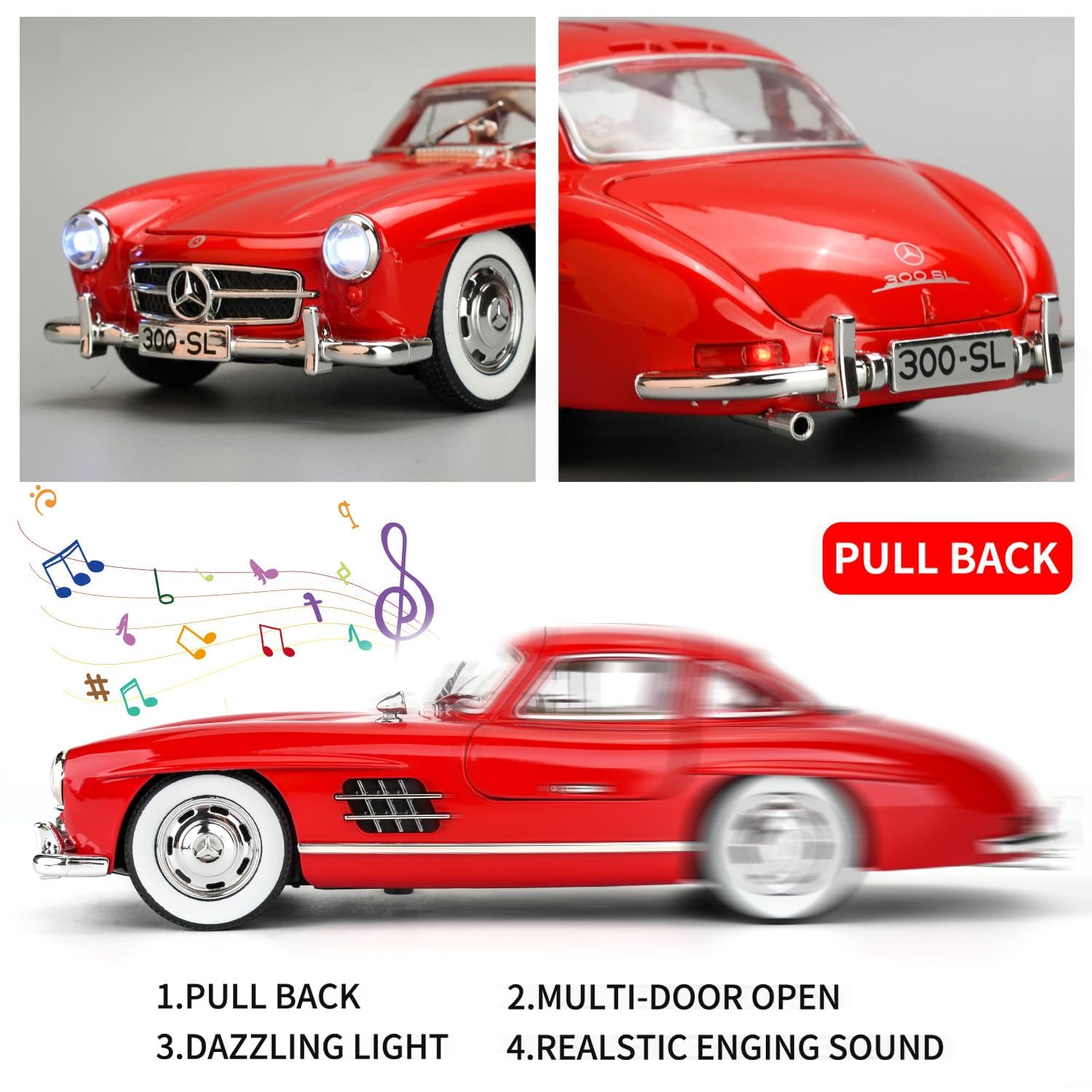 MER-CEDES Ben-Z 300SL Die-Cast Metal Car