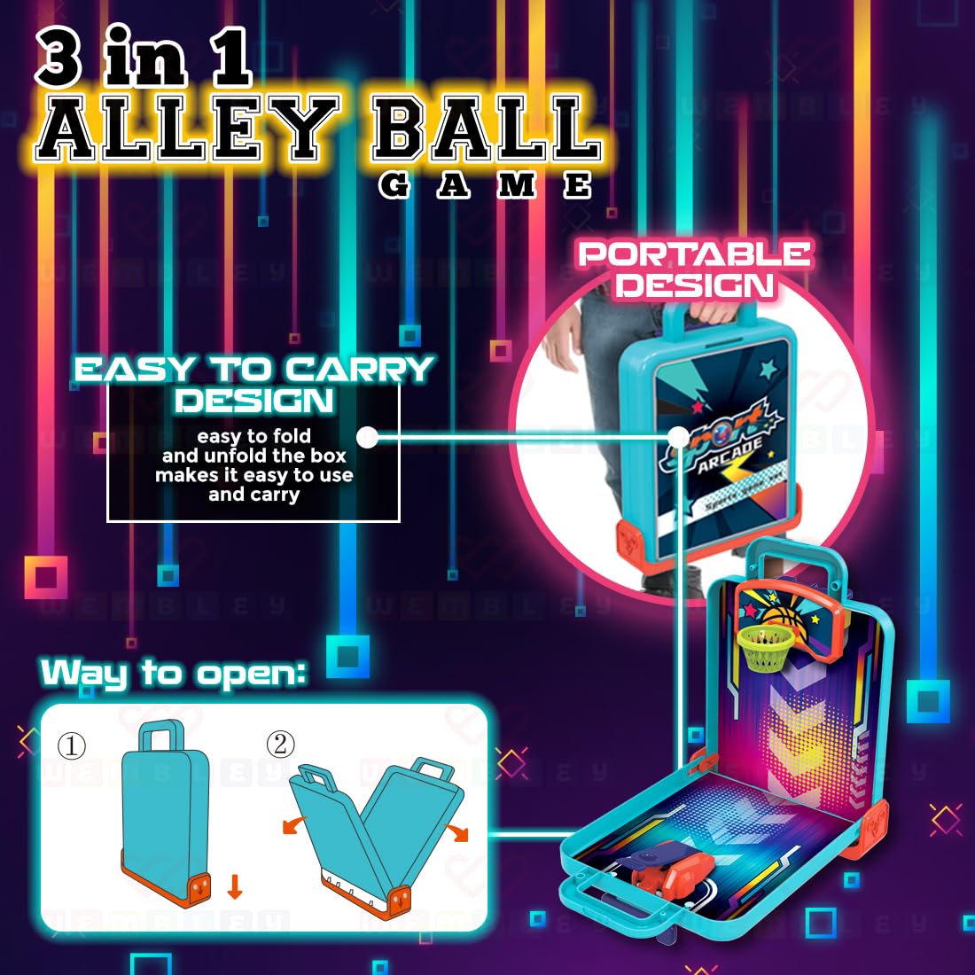 3 in 1 Alley Ball Game