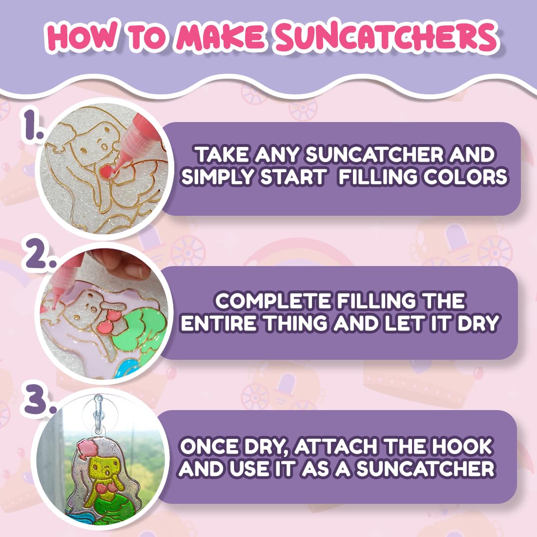 Wembley 2 in 1 Window & Sticky Art Princess Theme