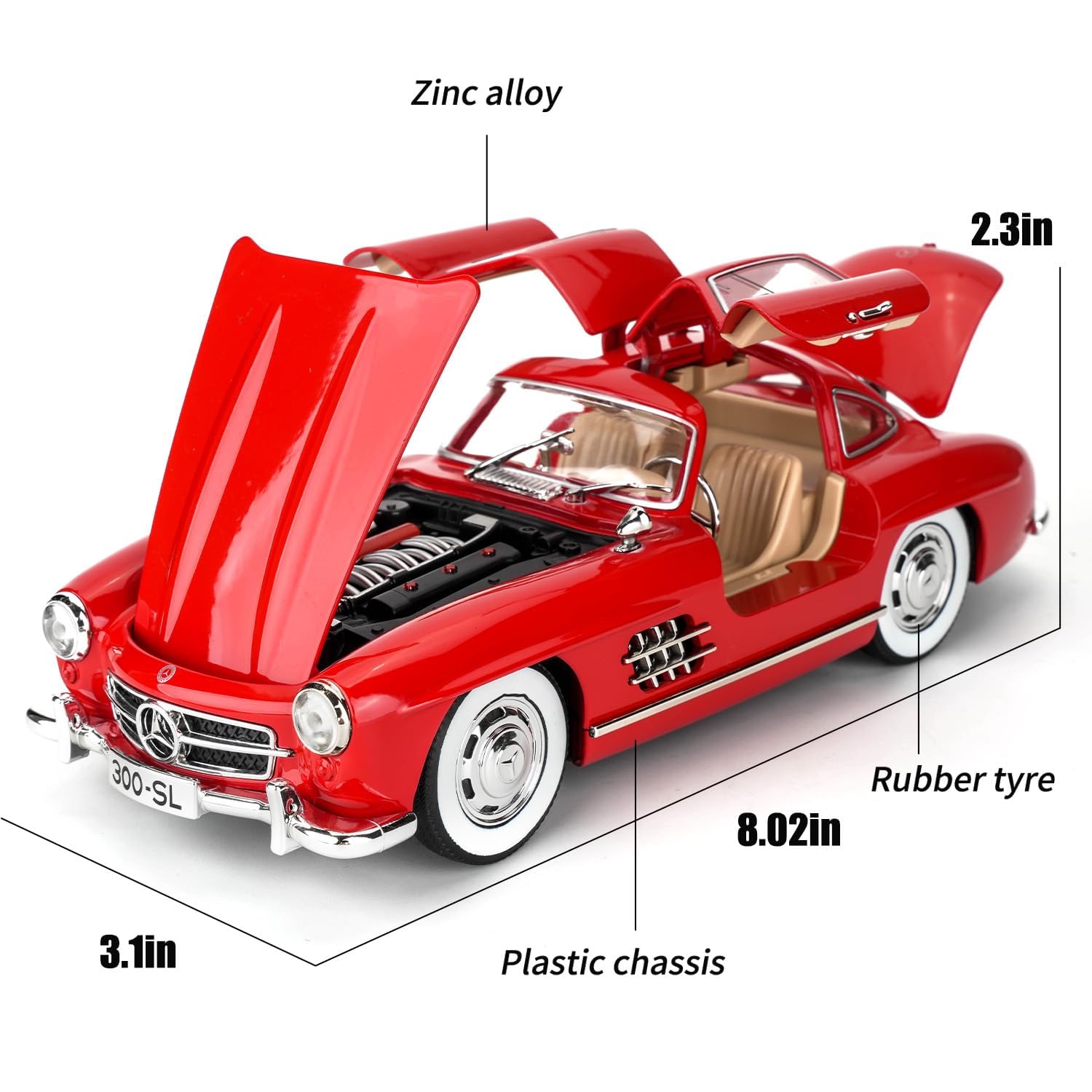 MER-CEDES Ben-Z 300SL Die-Cast Metal Car