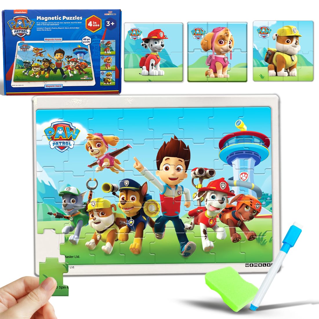 My First 4  in 1 Jigsaw Magnetic Puzzle (PAW PATROL)
