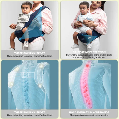 Ergonest Hip Seat Baby Carrier-BLUE