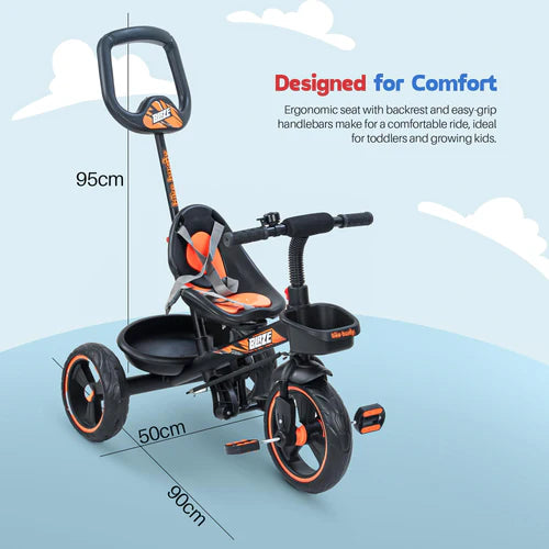 Baby Trycycle Blaze 2in 1 Convertable Orange