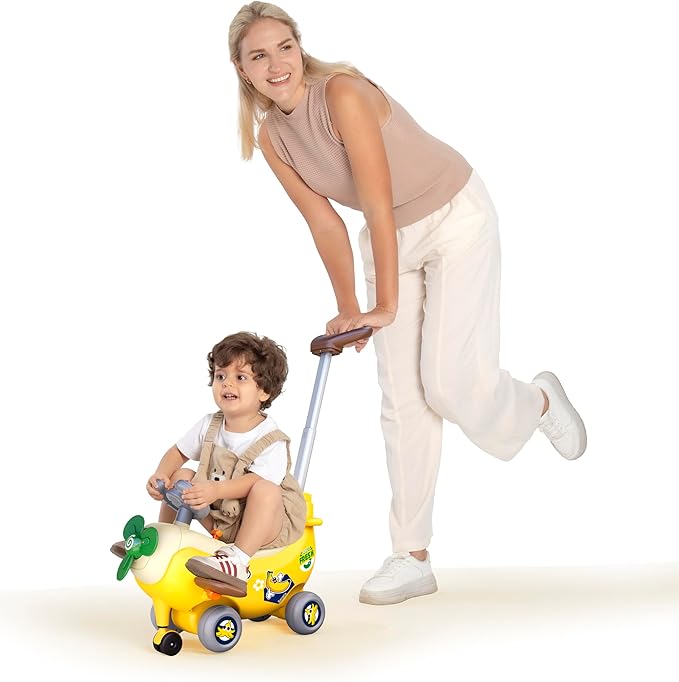 4-in-1 Ride-on & Push Around Banana Plane