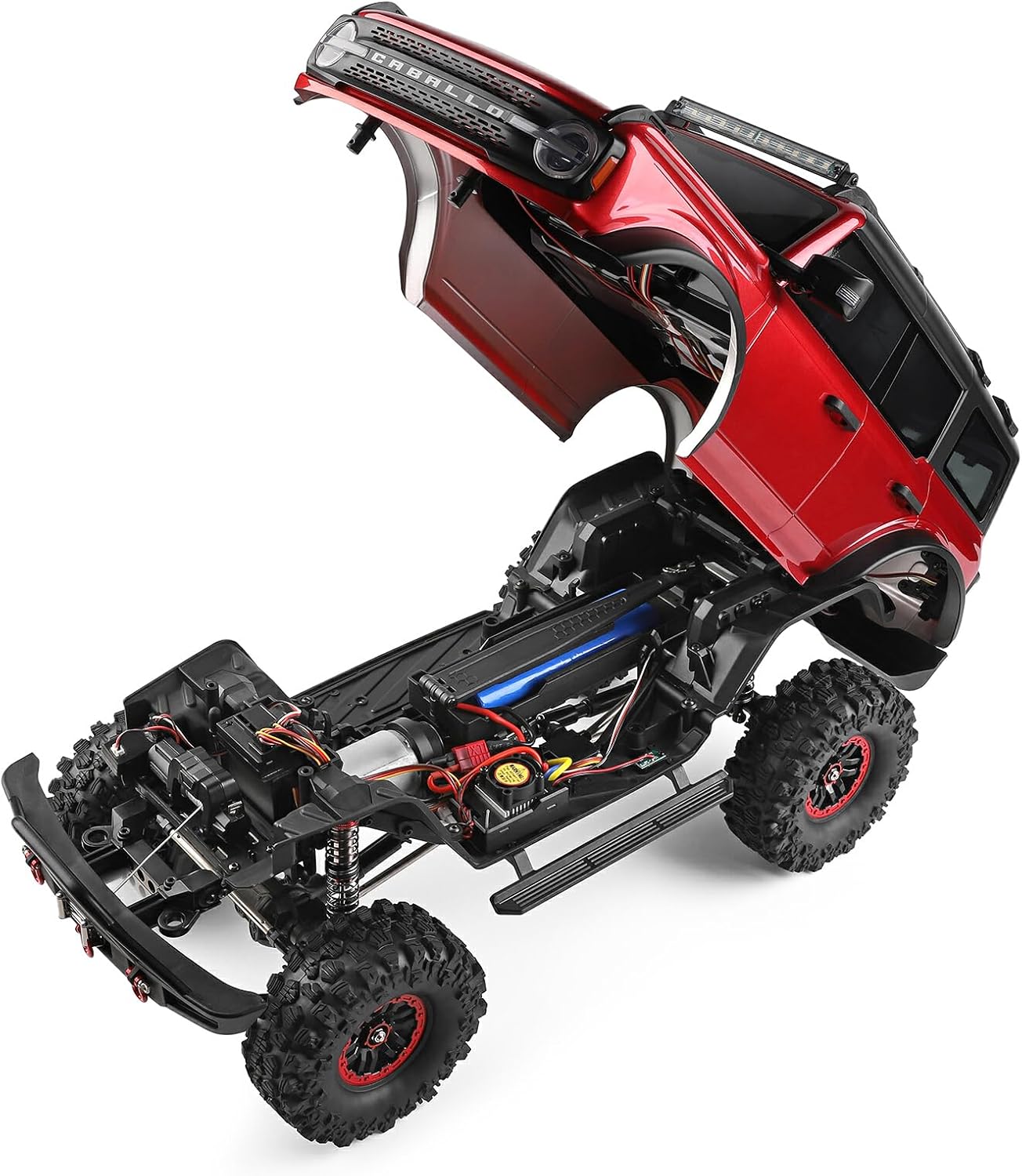 1:10 Scale  2.4G 4WD RC Rock Crawler Car With LED Light Vehicles Climbing Truck Brake