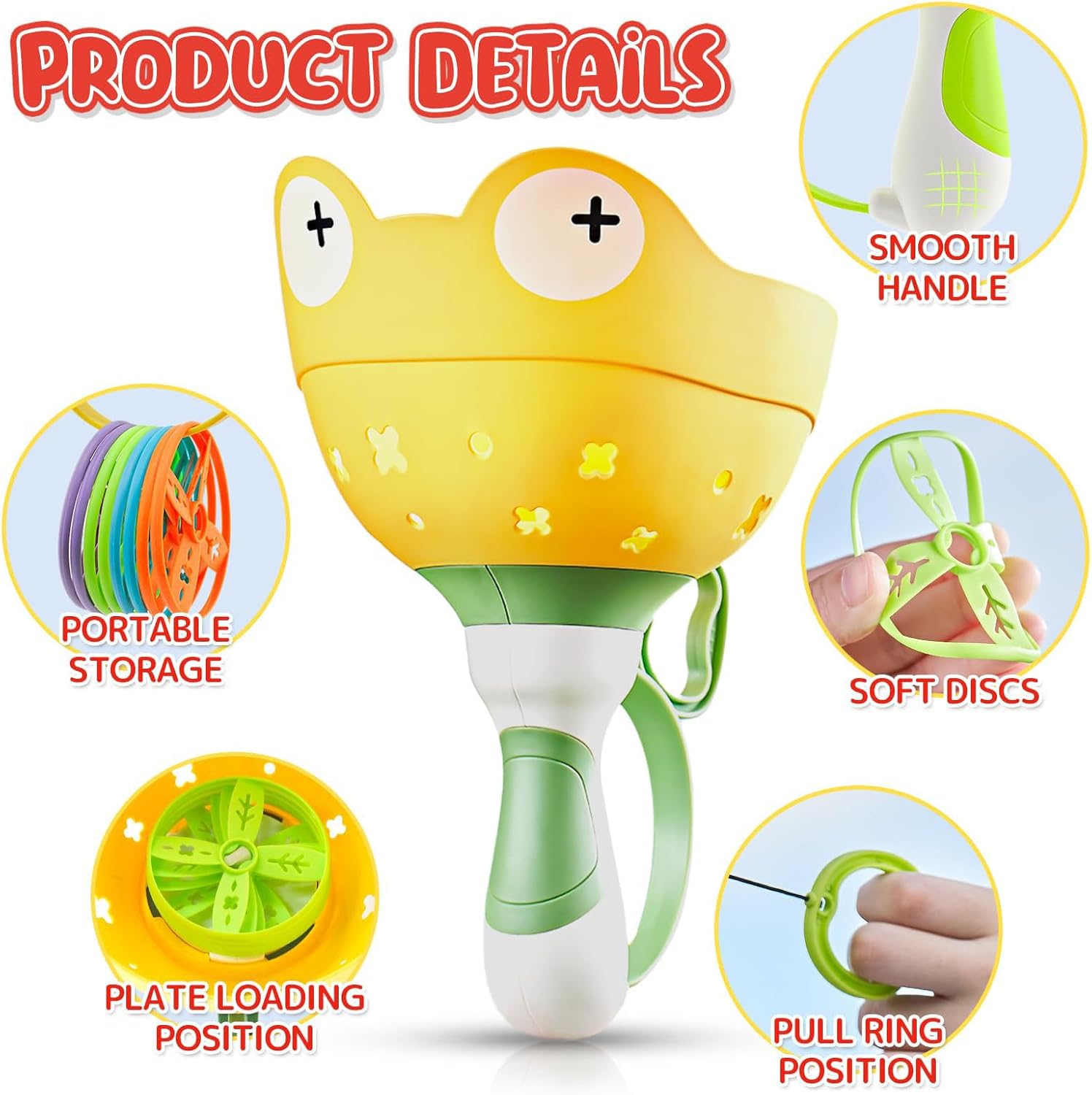 2 Pack Fly Catcher Toys with 28 Flying Discs