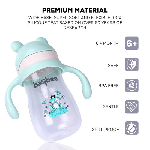 Insulated Filippo Baby Sipper Bottle with Soft Silicone Straw 300 ml