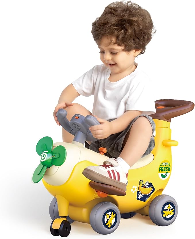 4-in-1 Ride-on & Push Around Banana Plane