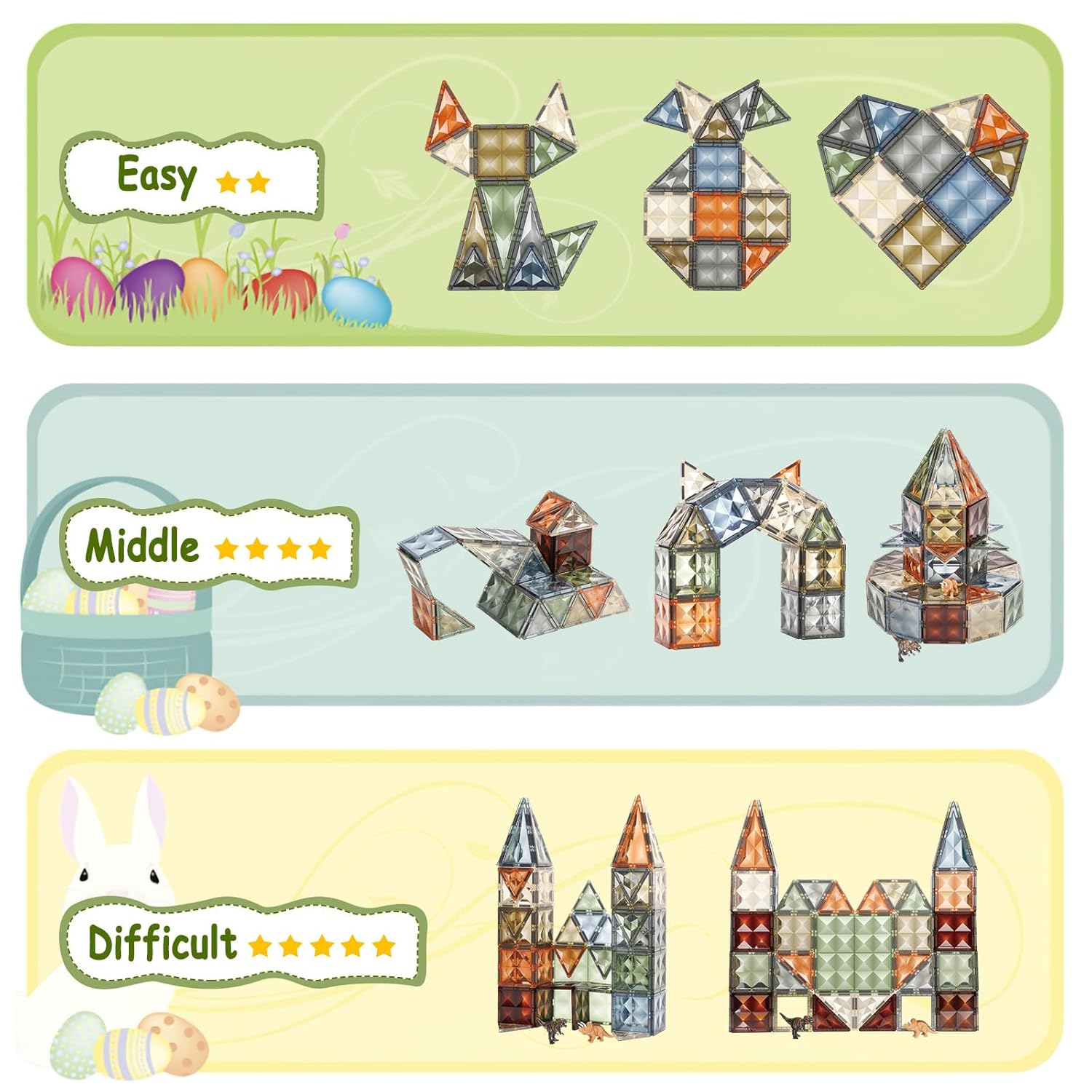 Magnetic Tiles Building Blocks -40pcs