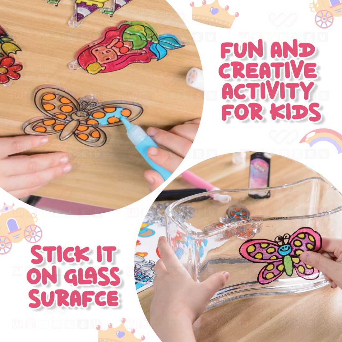 Wembley 2 in 1 Window & Sticky Art Princess Theme