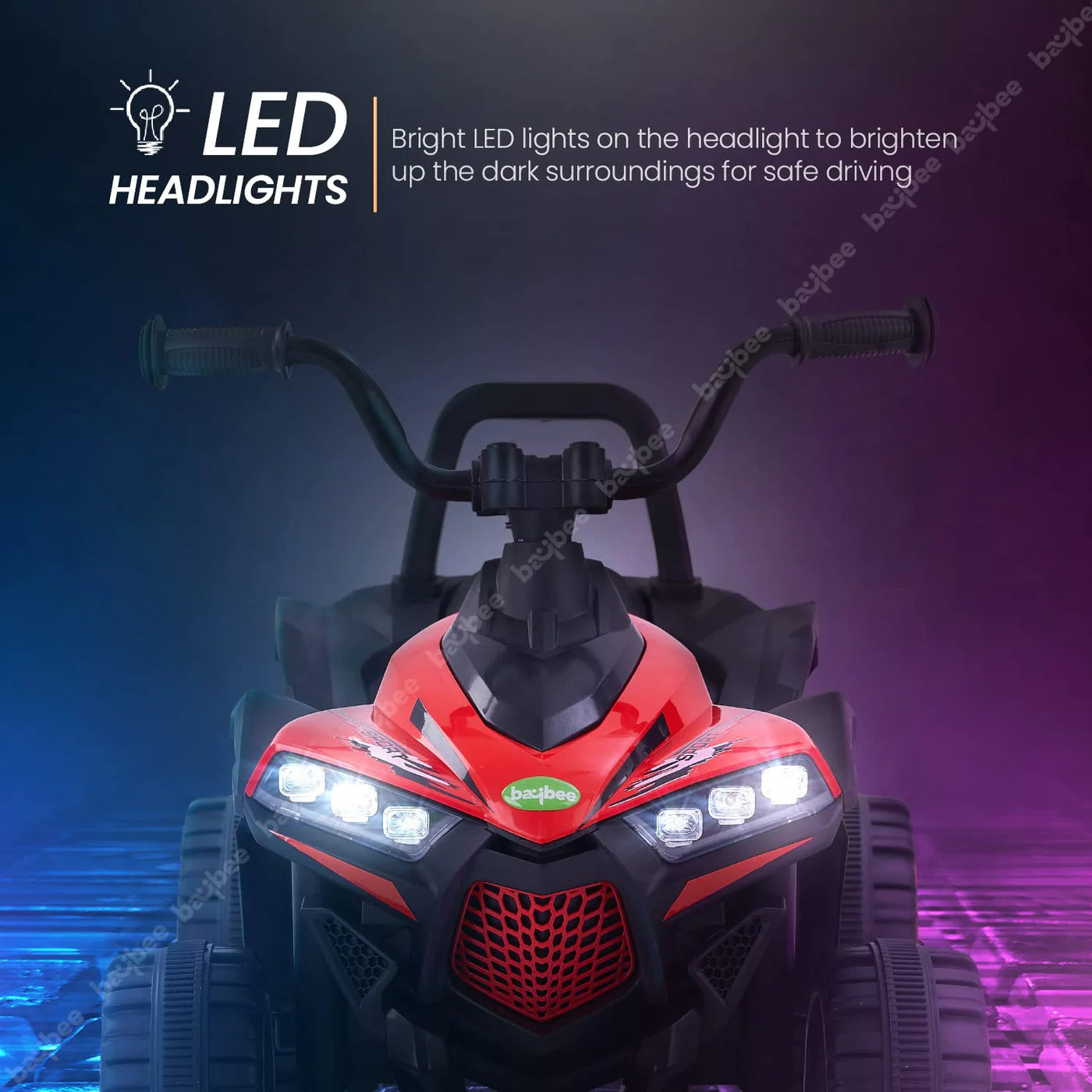 Monster ATV Rechargeable Battery Operated Electric Kids Bike  (RED)
