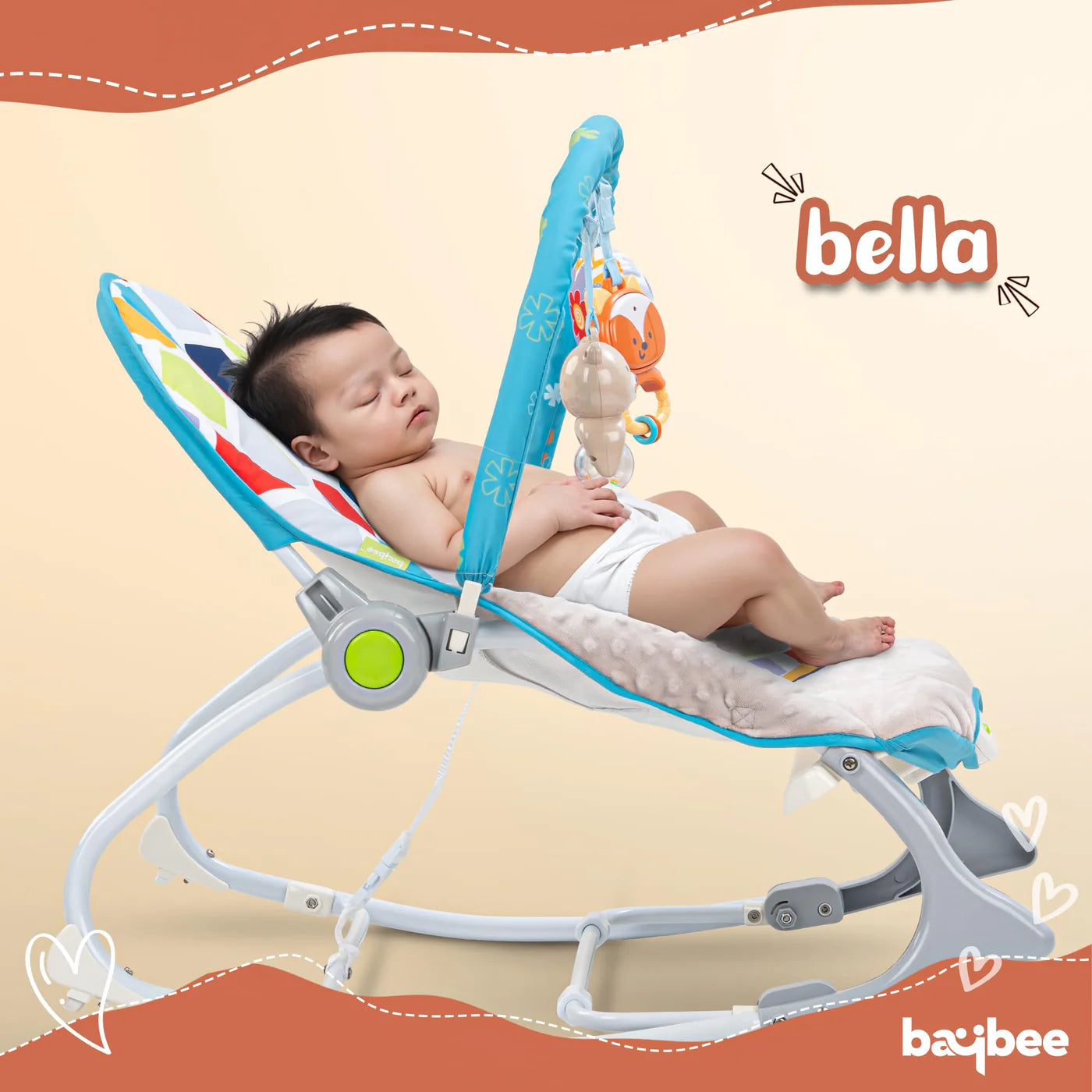 Bella Baby Rocker and Chair ( GREEN )