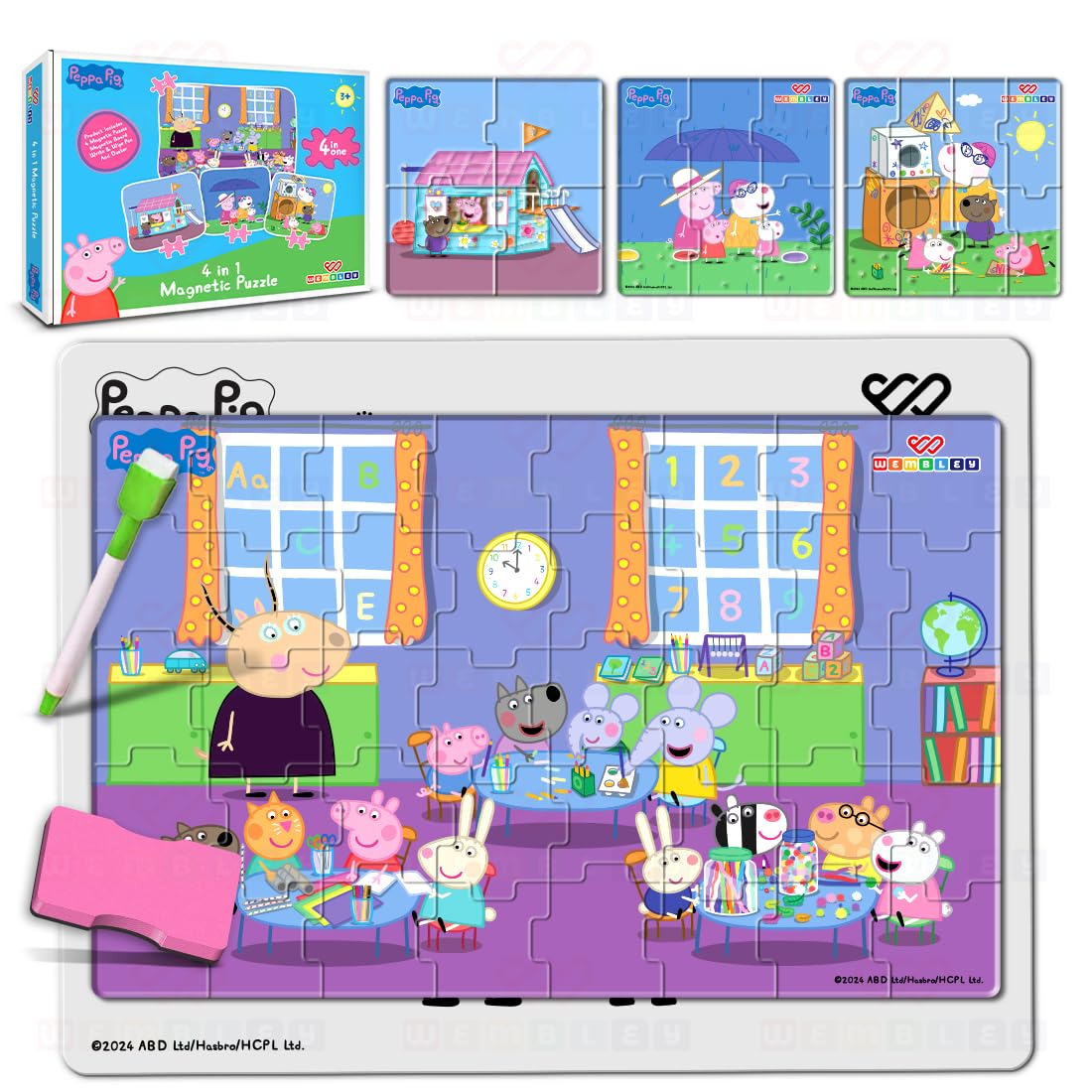 Peppa Pig - 4 in 1 Jigsaw Magnetic Puzzle