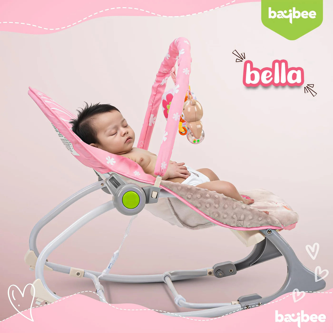 Bella Baby Rocker and Chair (PINK)