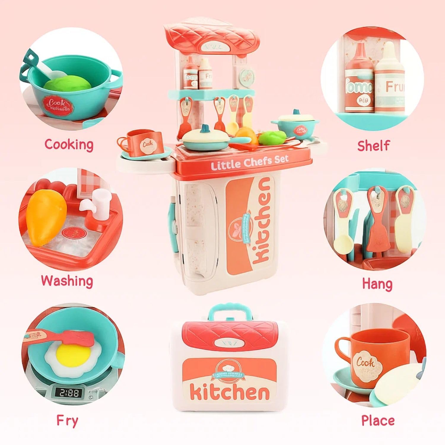 3 in 1 Kitchen Suitcase for Kids