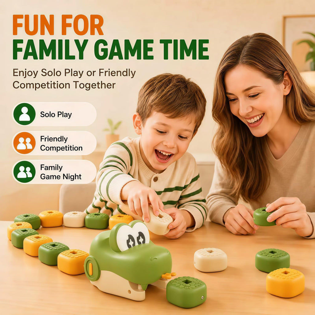 Magnetic Snake Game Toy Eating Itself with Sound & Light for Family Game