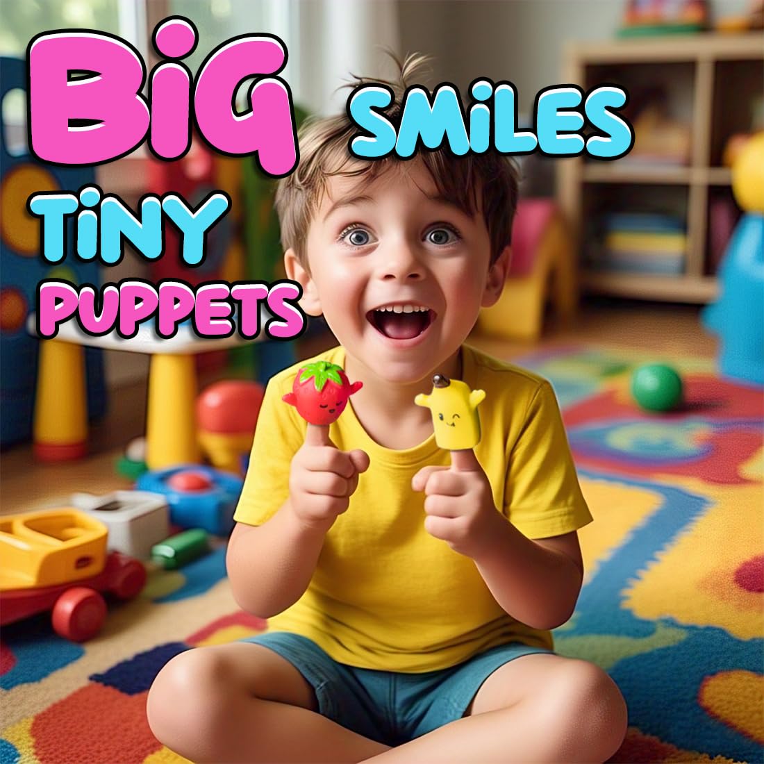 5Pc Finger Puppets for Kids(Fruits & Veggies)